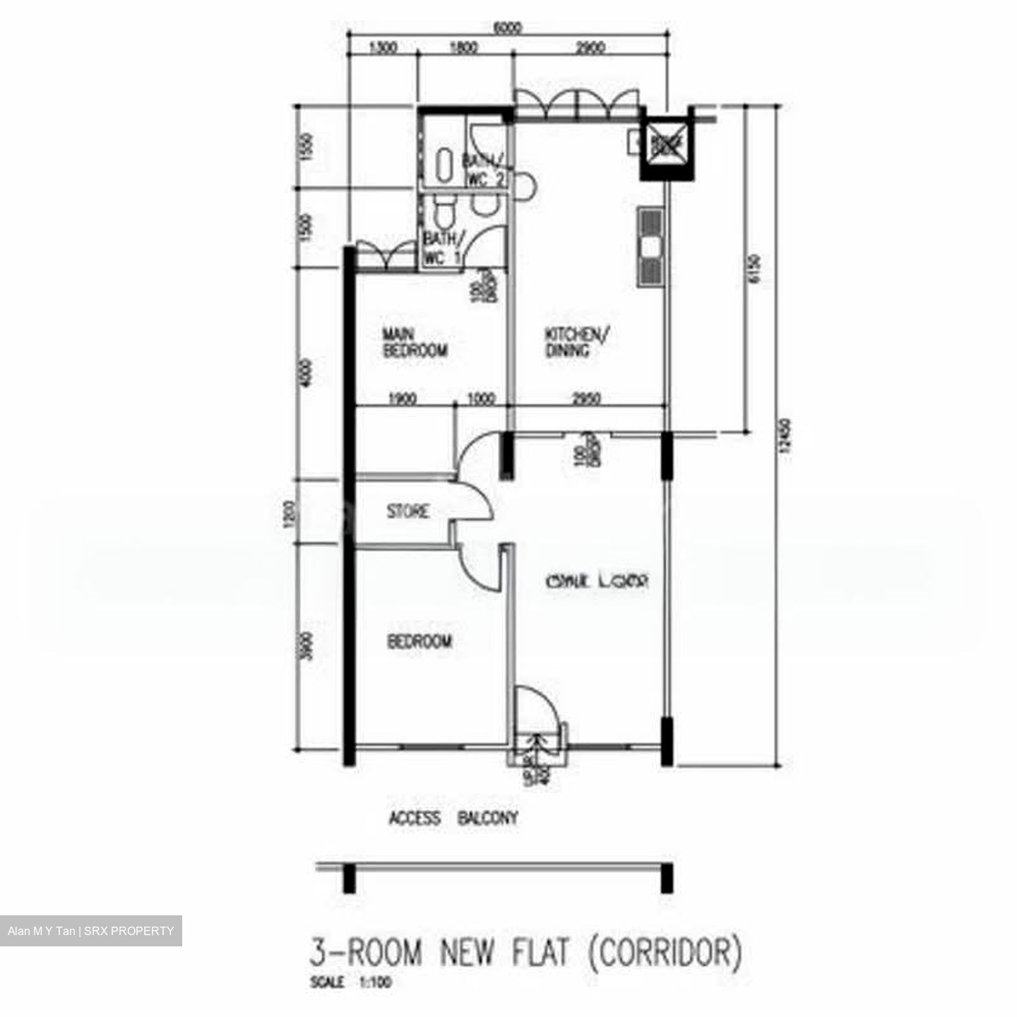 Blk 121 Ang Mo Kio Avenue 3 (Ang Mo Kio), HDB 3 Rooms #541157011